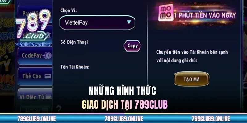 Những hình thức giao dịch tại 789CLUB